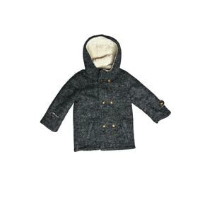 Mayoral Boys Winter Coat 24M Gray Sherpa Lined Hooded Jacket Toddler
